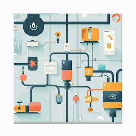 A Workflow Automation Minimal Illustration 1718669203 3 Canvas Print