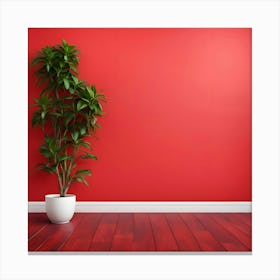 Red Wall Canvas Print