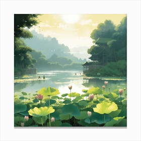 Lotus Pond 2 Canvas Print