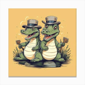 Crocodiles Canvas Print