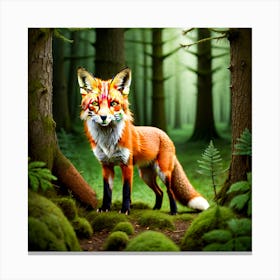 Fox In The Forest 8 Canvas Print