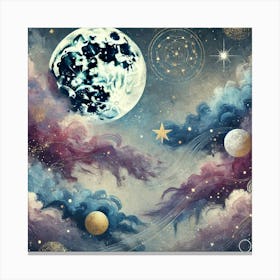 Space Painting Canvas Print