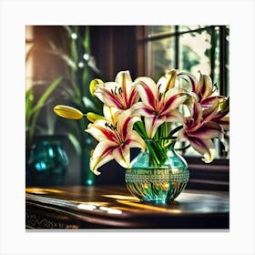 Lily In A Vase Canvas Print