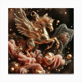 Gold Unicorn Canvas Print