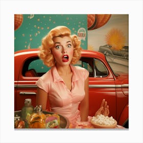 1950'S Girl Canvas Print