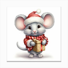 Santa Mouse Canvas Print