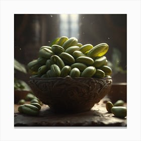 Green Beans In A Bowl 3 Canvas Print