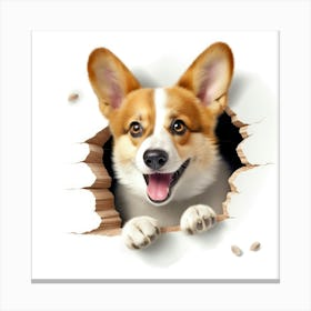 Pembrokeshire Corgi Canvas Print