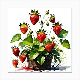 Strawberry Plant Canvas Print