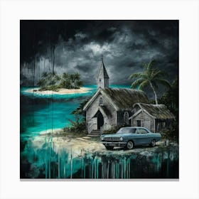 Church On The Beach 4 Canvas Print