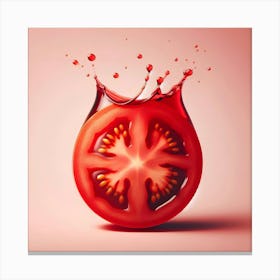 Tomato Splash Canvas Print