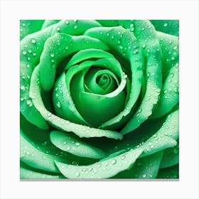 Green Rose 1 Canvas Print
