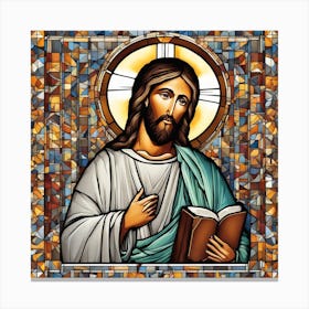 Jesus Stained Glass 1 Canvas Print