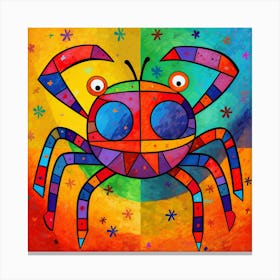 Crab By Person 1 Canvas Print