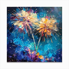 Fireworks In The Sky 3 Canvas Print