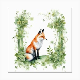 Fox In The Forest Canvas Print