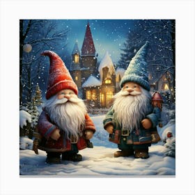 Firefly Enchanting Winter Fairy Tale With Whimsical Gnomes 72873 (2) Canvas Print