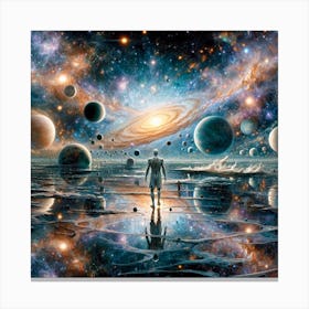 Man Walking In Space Canvas Print