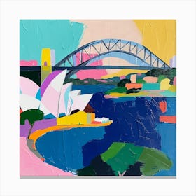 Abstract Travel Collection Sydney Australia 3 Canvas Print