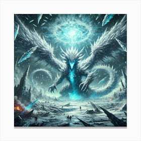 A Sci Fi Depiction Of Frostbite, The Celestial Ter Ice Storm Canvas Print