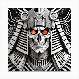 Samurai Skull 3 Canvas Print