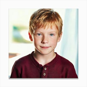 Firefly Adorable Strawberry Blond Boy With Freckles And Blue Eyes 81525 Canvas Print