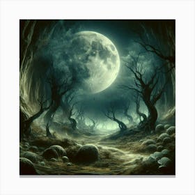 Full Moon In The Forest 11 Canvas Print