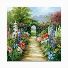 Into The Garden Art Print Painting Poster 1 Canvas Print