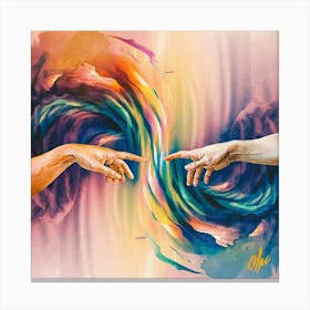 Creation Of Adam Canvas Print