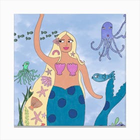 Mermaid babe Canvas Print
