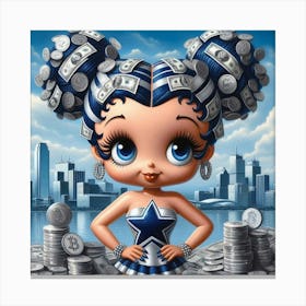 Dallas Cowboys Girl Canvas Print