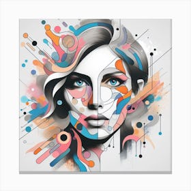 Frauen, Gesicht 4 Canvas Print