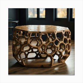 Honeycomb Design Inspired Coffee Table Canvas Print