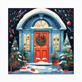 Christmas Door 7 Canvas Print