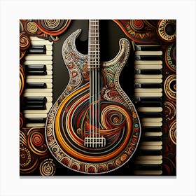 Abstract Guitar Background Canvas Print