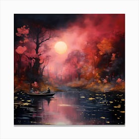 Yuletide Reflections in Monet's Palette Canvas Print