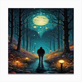 Night In The Woods Canvas Print