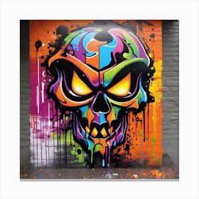 Graffiti Skull Canvas Print