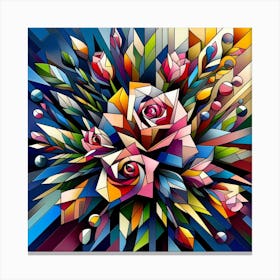 Abstract Roses Canvas Print