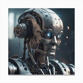 Robot Portrait Canvas Print