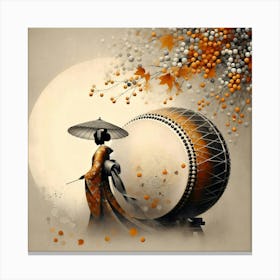 Geisha Creative Illustration Artwork 23 Canvas Print