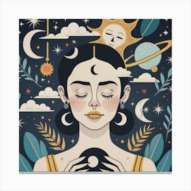 Astrology Illustration Canvas Print