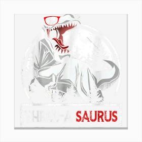 3 Year Old Dinosaur Birthday 3rd T Rex Dino 3 Saurus Canvas Print