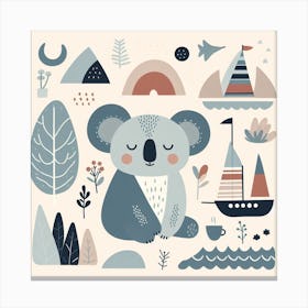 Scandinavian style, Koala 1 Canvas Print