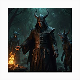 Demon In The Forest Canvas Print