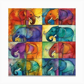 Elephants 1 Canvas Print