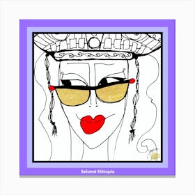 the color purple-Selome Ethiopia POP QUEEN by Jessica Stockwell Canvas Print