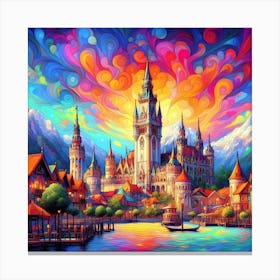 Castle On The Water Canvas Print