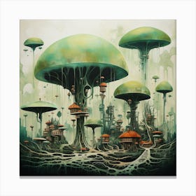 Mushroom City Canvas Print