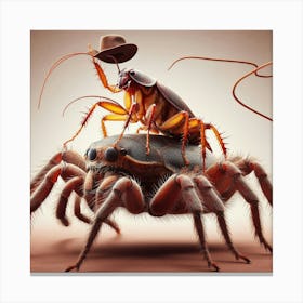 Cockroach On A Hat Canvas Print